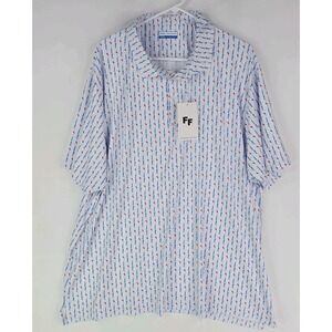 Fore Fathers Polo Mens 3XL NWT Bishop Dunne AOP Golf‎ Performance Stretch Read